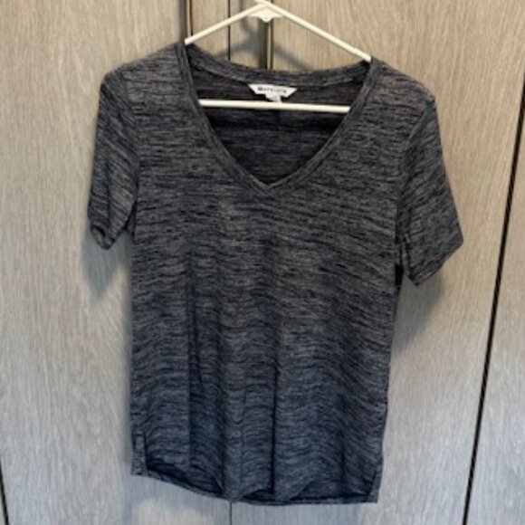 Athleta Breezy Scoop V-Neck Top in Flint Heather – Size Medium - Picture 2 of 7